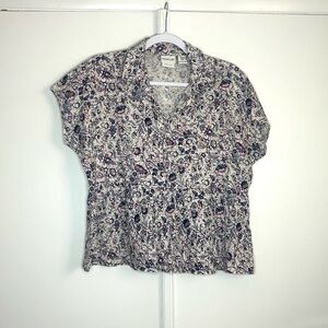 Rachel Zoe 100% Linen Floral Top